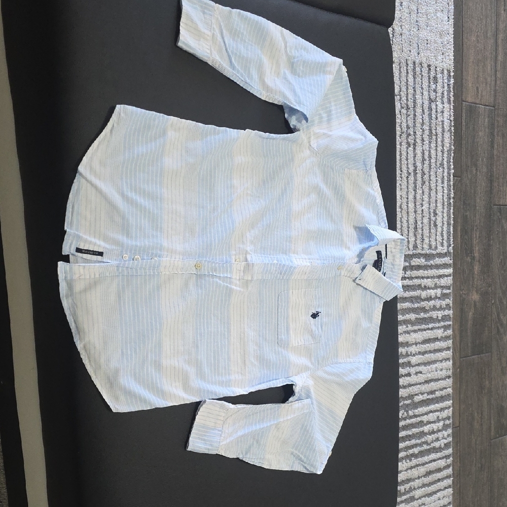 U.S. Polo Assn. Light Blue Striped Shirt